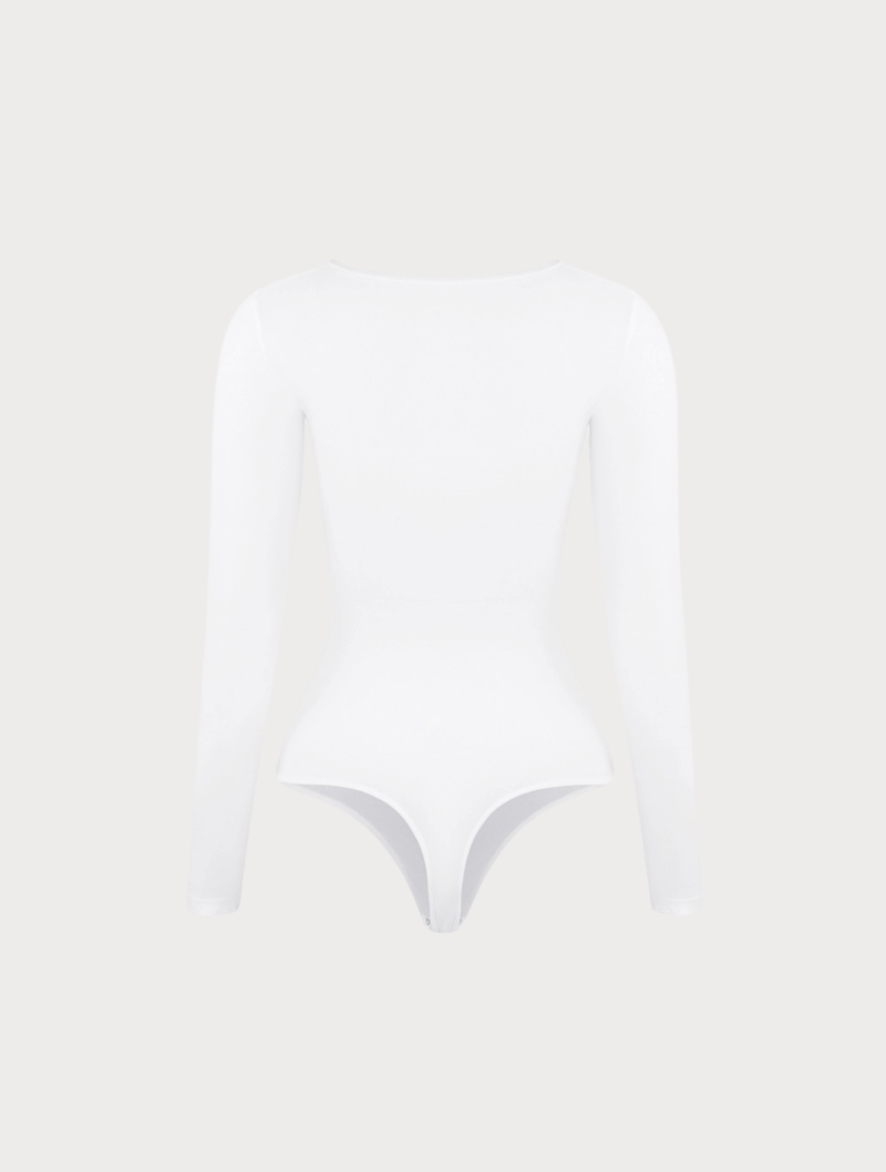 Body Femme Noir Manches Longues Arrière