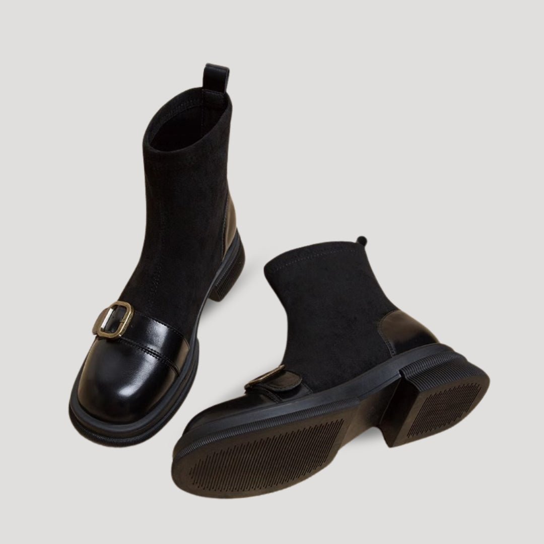 Bottines Femmes à Boucles en Daim | SUEDECLASS