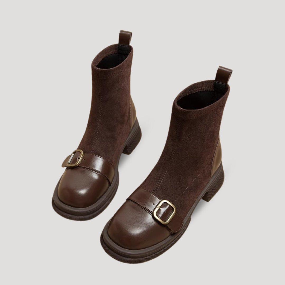 Bottines Femmes à Boucles en Daim | SUEDECLASS