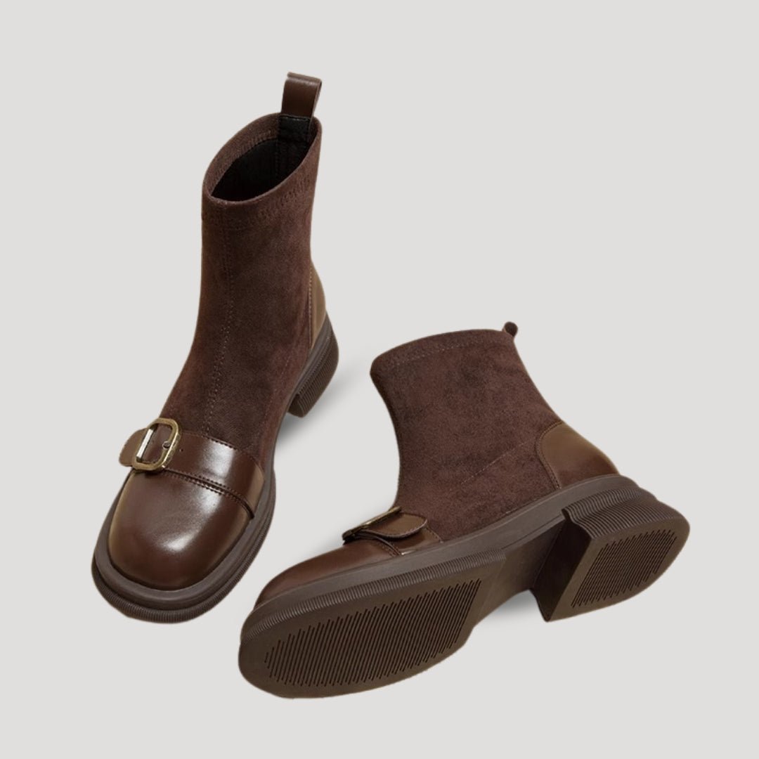 Bottines Femmes à Boucles en Daim | SUEDECLASS
