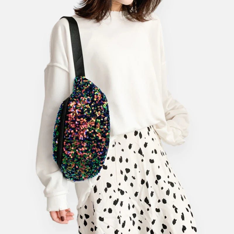 Grand Sac Banane à Sequins Tendance | STELLANA