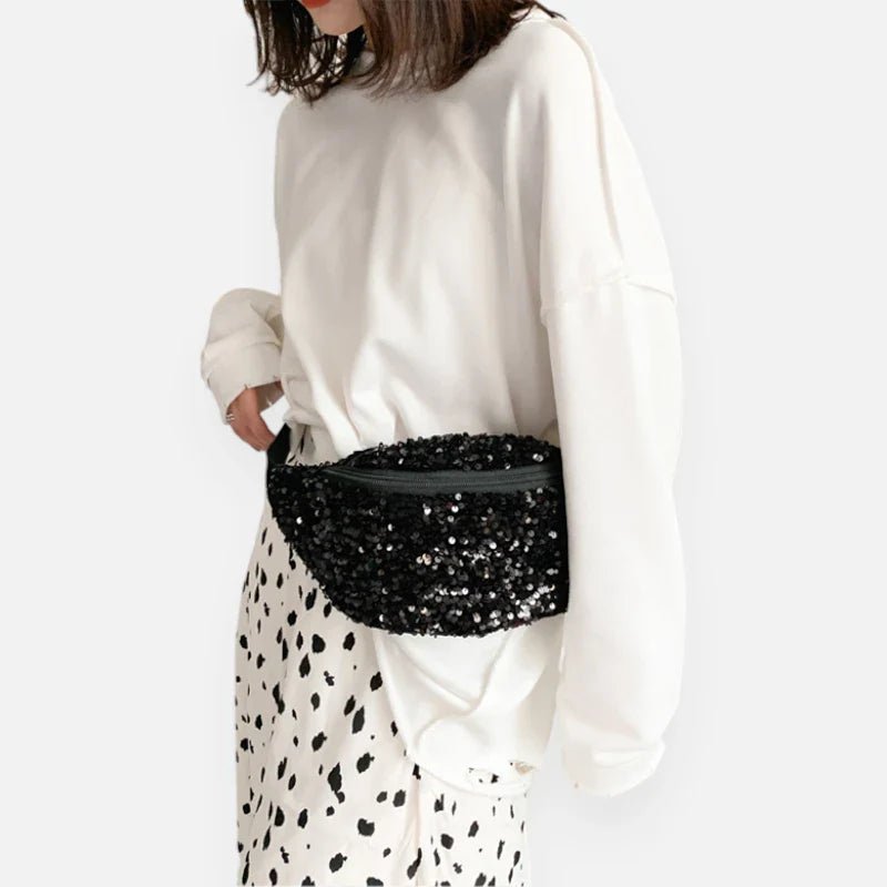 Grand Sac Banane à Sequins Tendance | STELLANA