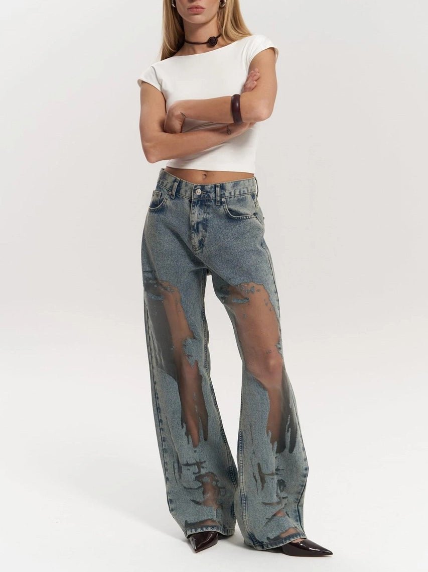 Jean Femme Effet Transparent | MESHA