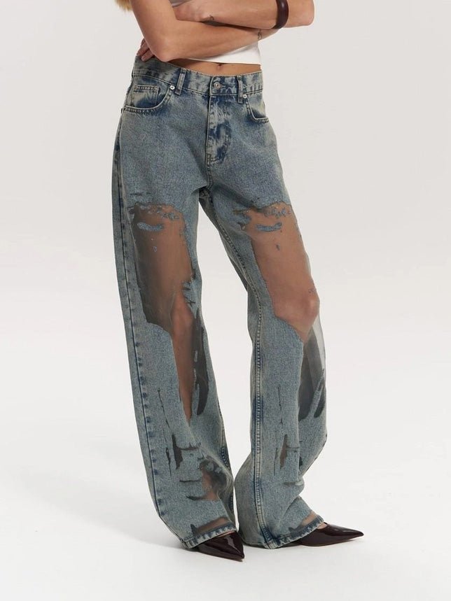 Jean Femme Effet Transparent | MESHA