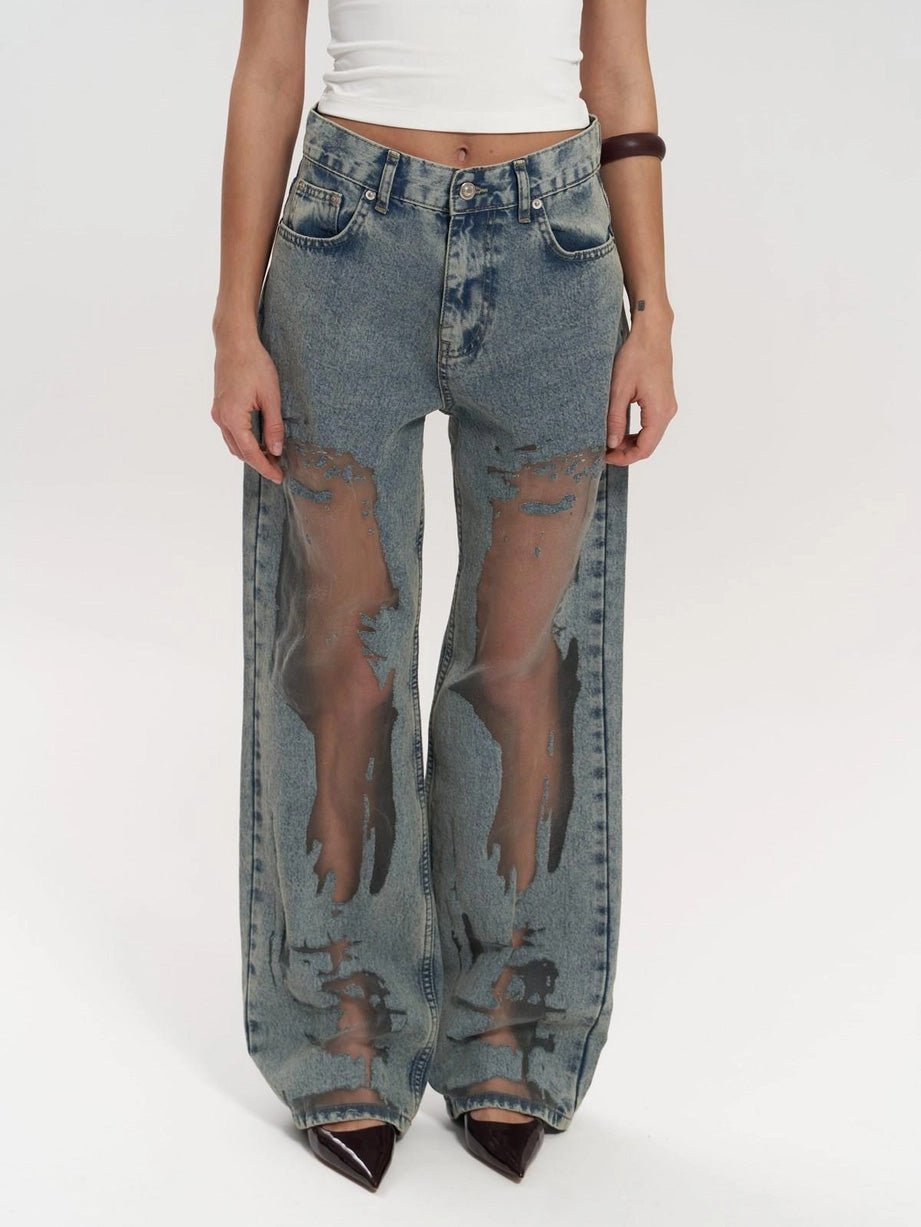 Jean Femme Effet Transparent | MESHA