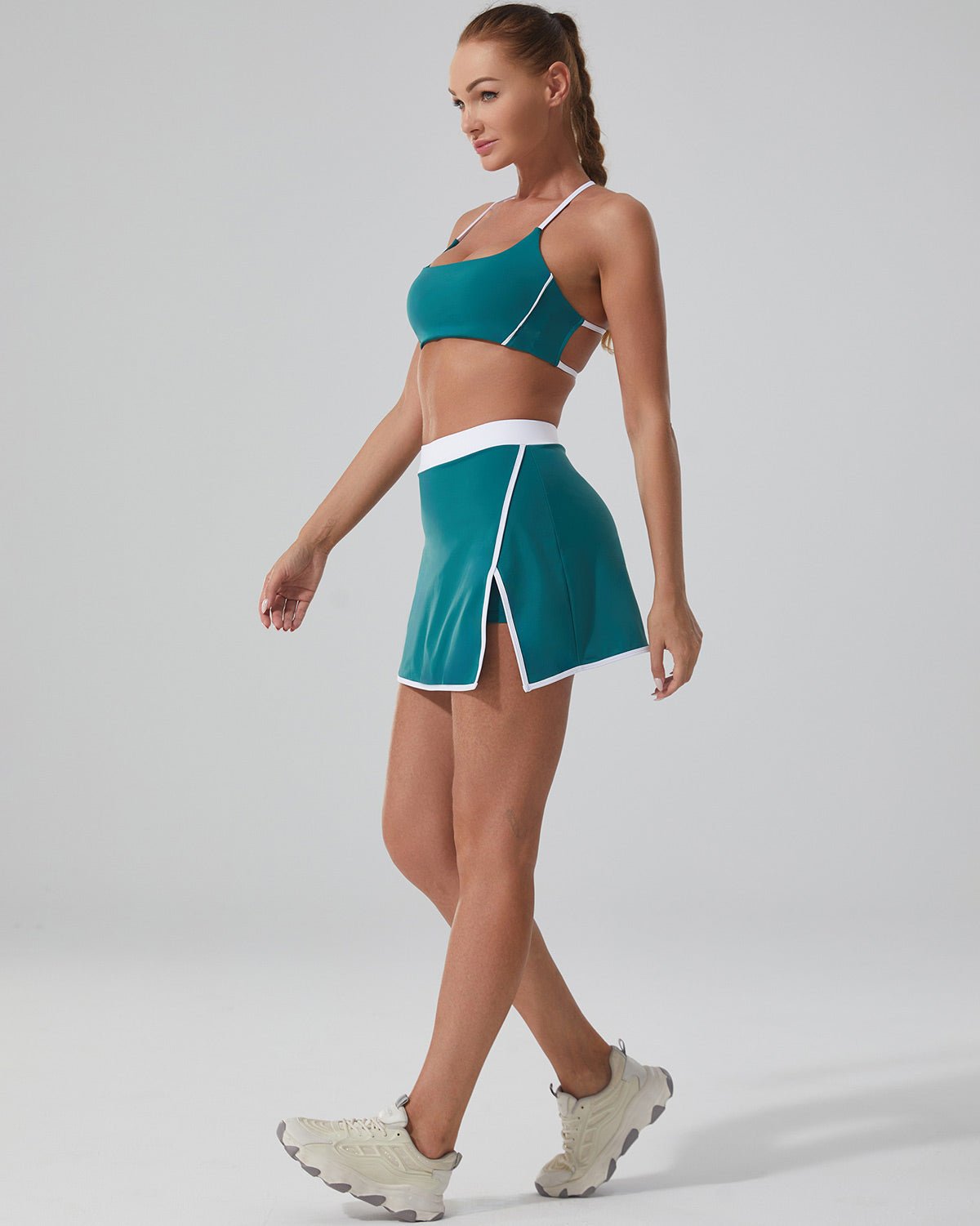 Jupe Sport Teal Élégante | FLEXPEARL™