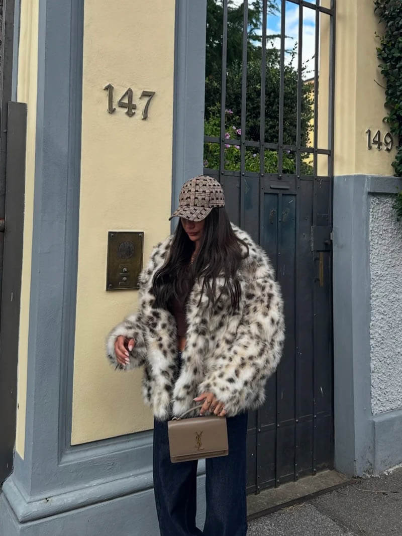 Manteau Fausse Fourrure Leopard | COSYFUR™