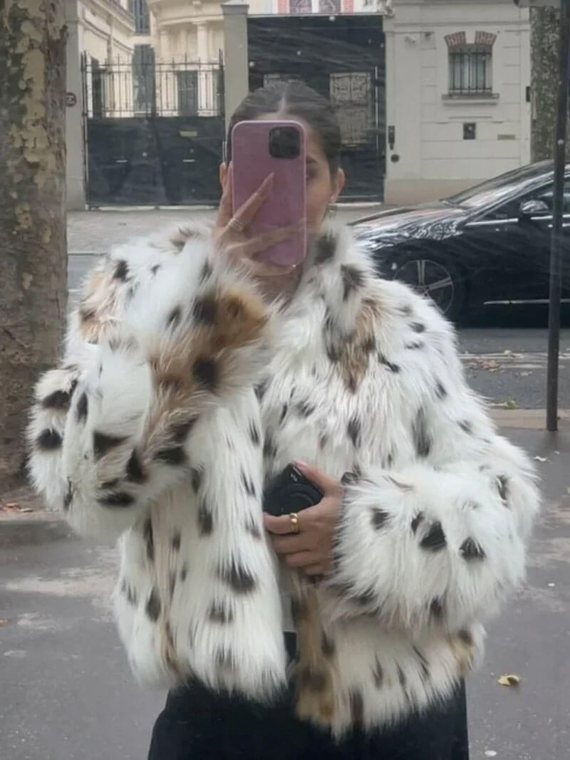 Manteau Fausse Fourrure Leopard | COSYFUR™