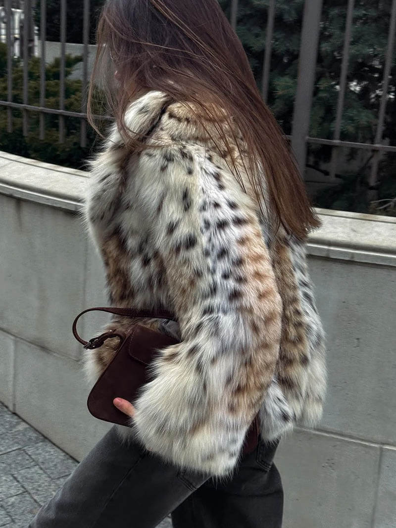 Manteau Fausse Fourrure Leopard | COSYFUR™