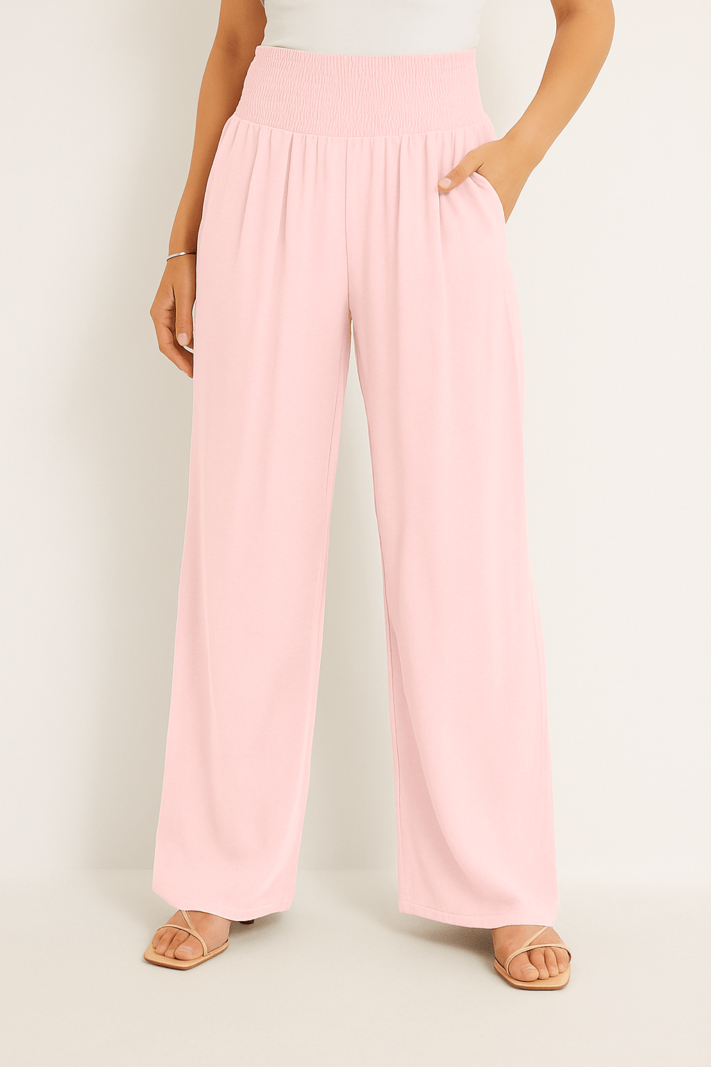 Pantalon Femme à Taille Élastique et Coupe Large | KARIN