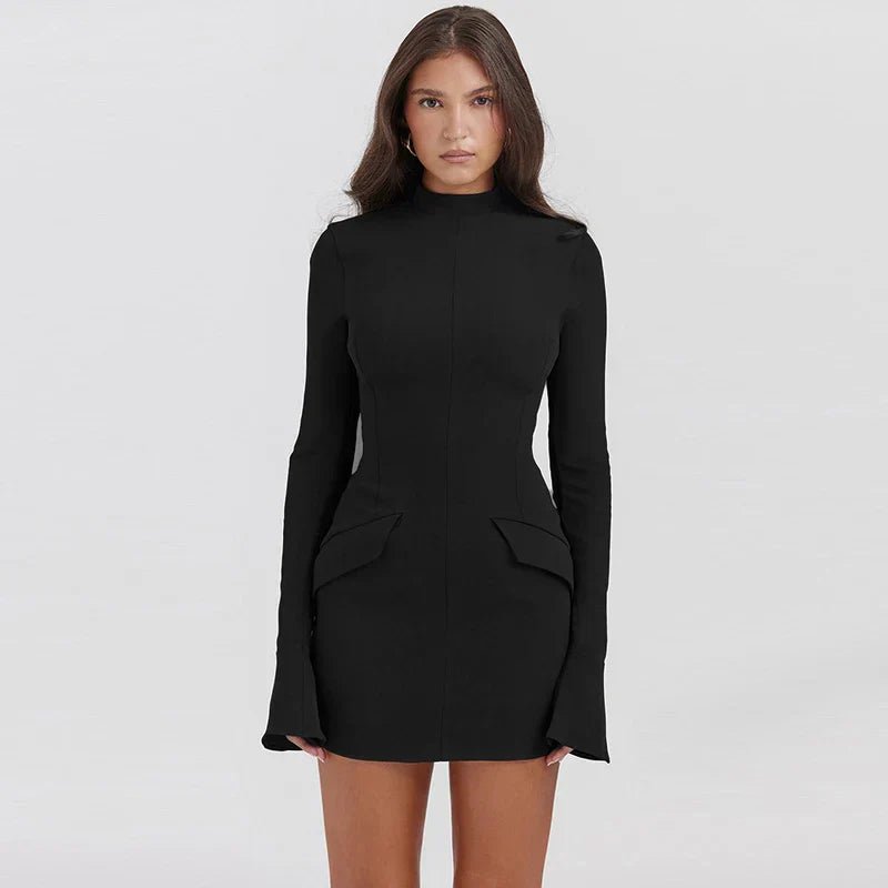 Robe Courte Moulante avec Poches | KLASSY™