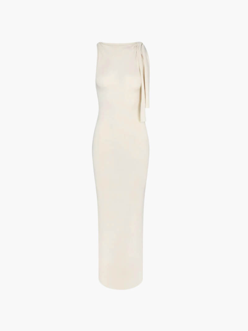 Robe Longue Nouée Élégante | CHICKNIT™