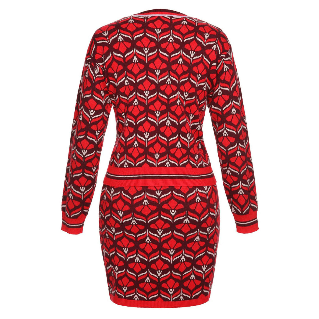 Robe Pull Motifs Noël Vintage | COSYGLAM™