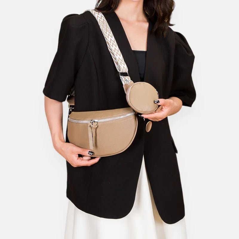 Sac Banane en Cuir à Bandoulière avec Porte-Monnaie | CAMILLA