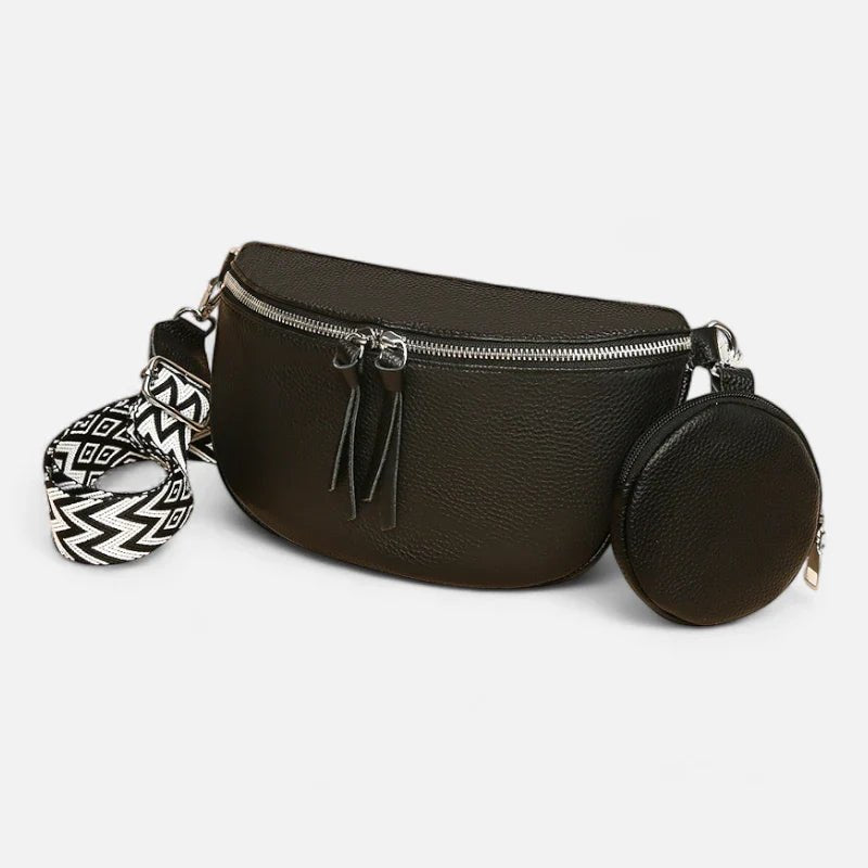 Sac Banane en Cuir à Bandoulière avec Porte-Monnaie | CAMILLA