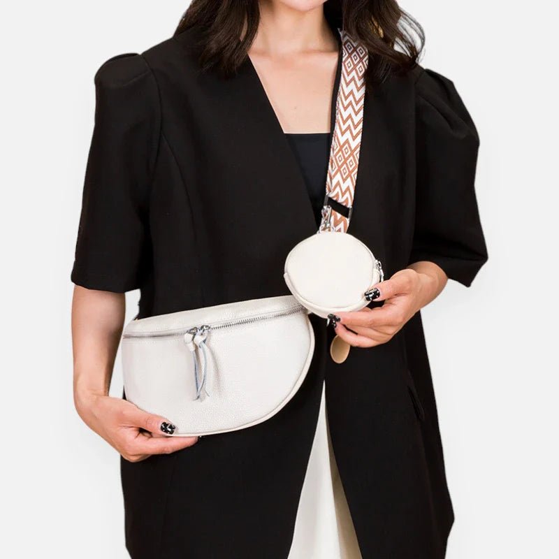 Sac Banane en Cuir à Bandoulière avec Porte-Monnaie | CAMILLA