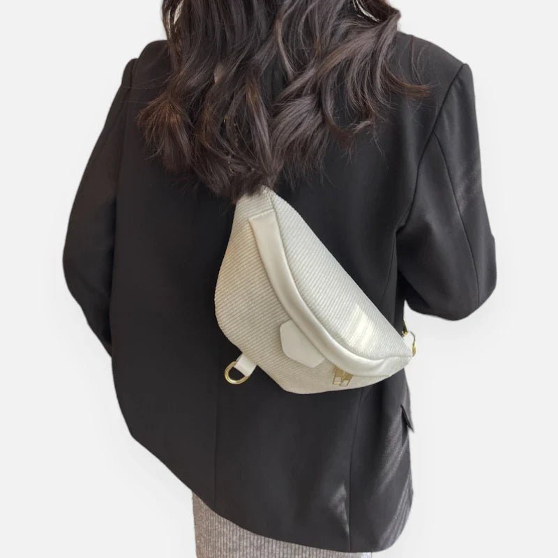 Sac Banane Femme Velours Côtelé Chic à Bandoulière | HÉLÈNE
