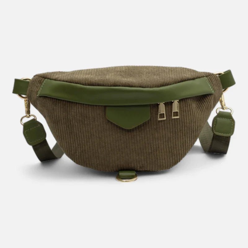 Sac Banane Femme Velours Côtelé Chic à Bandoulière | HÉLÈNE