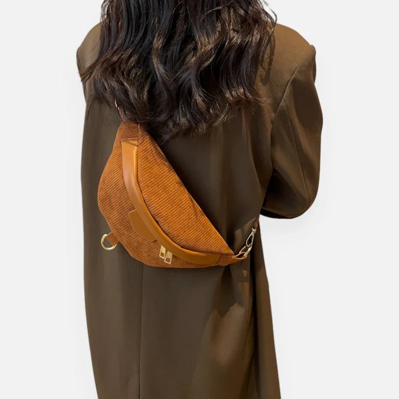 Sac Banane Femme Velours Côtelé Chic à Bandoulière | HÉLÈNE