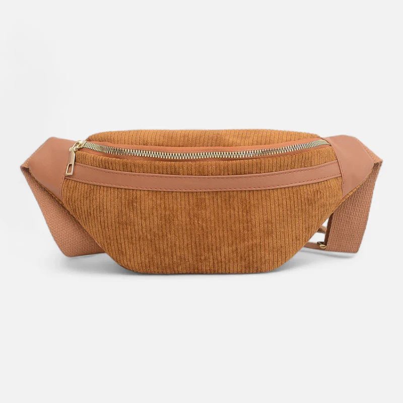 Sac Banane Femme Velours Côtelé Chic à Bandoulière | VIVIANA