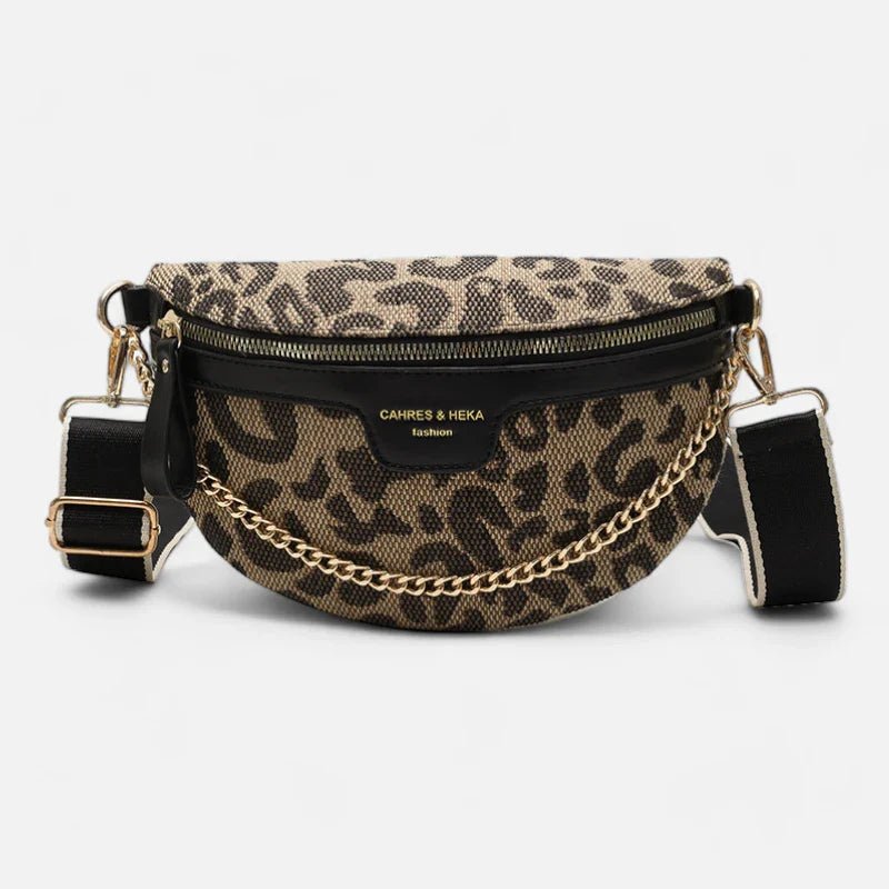Sac Banane Léopard en Cuir à Bandoulière | AURORA