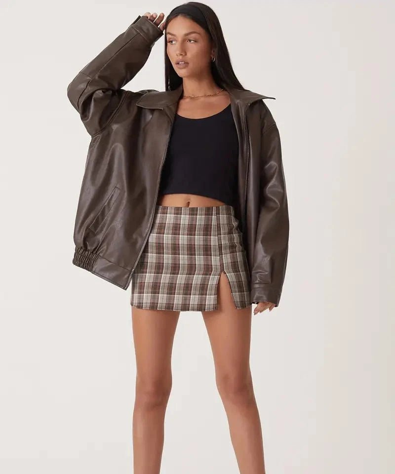 vestes bomber femme marron