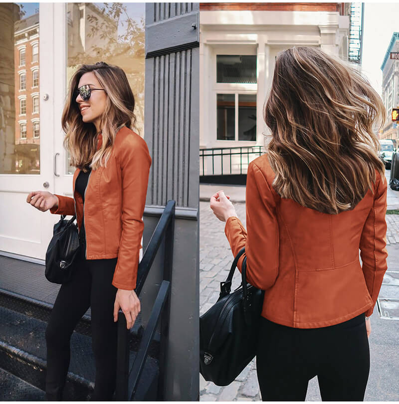 Veste en Cuir Femme | URBANGLAM™