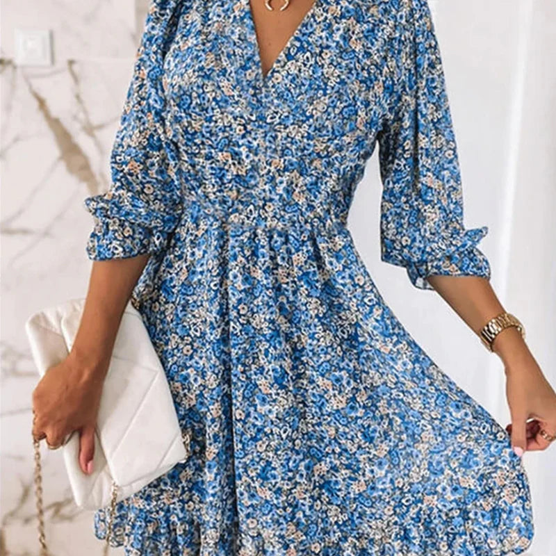 Robe Imprimée Floral Confortable pour Femme | LORENA