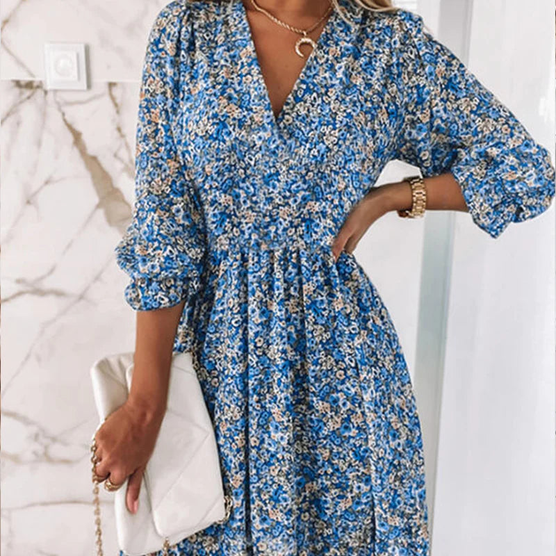 Robe Imprimée Floral Confortable pour Femme | LORENA