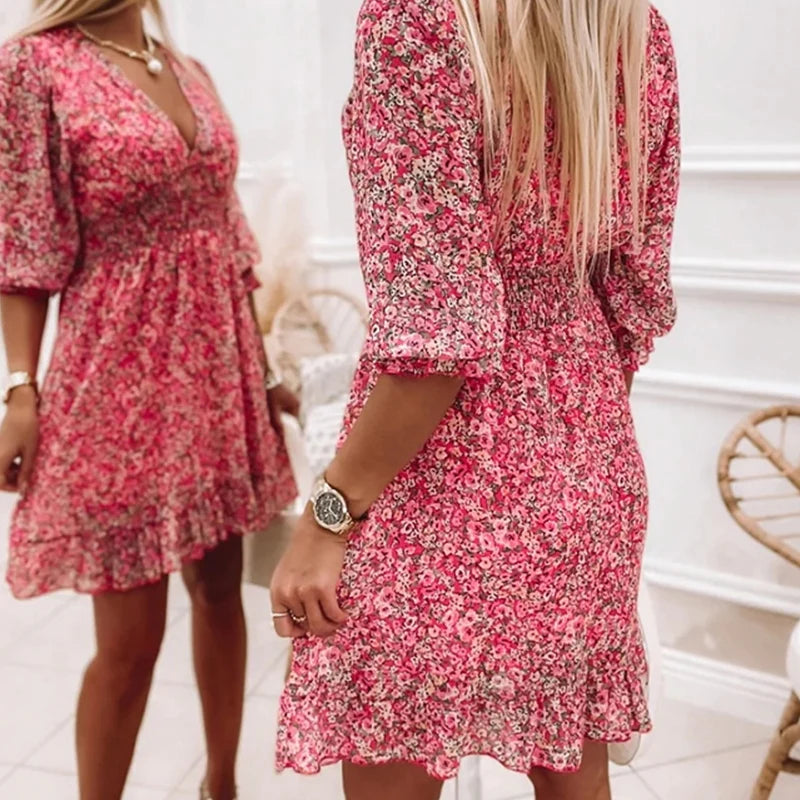 Robe Imprimée Floral Confortable pour Femme | LORENA