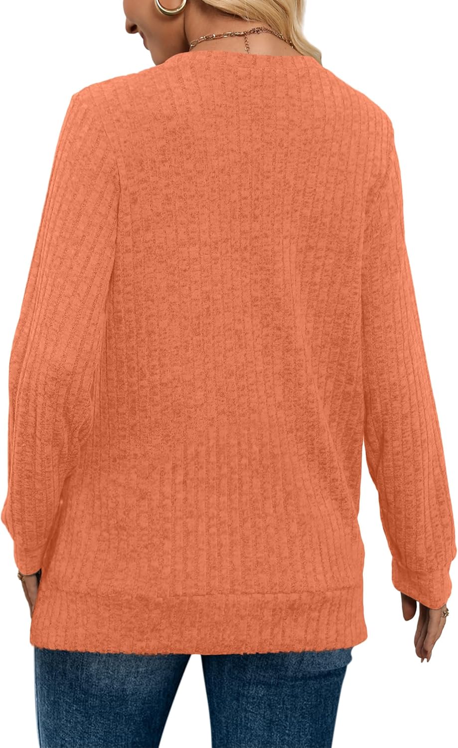 Pull Col V Côtelé Femme | COSYKNIT™