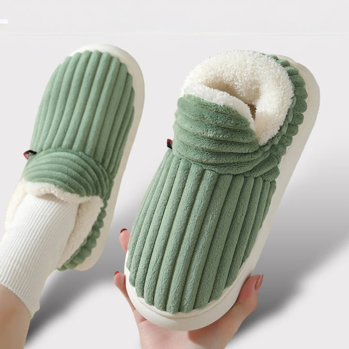 Chaussons Femme Hiver Ultra-Doux Vert - Myles Boutique