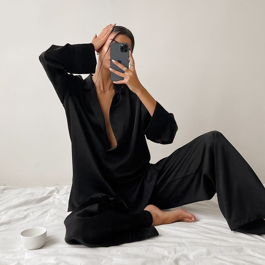 Ensemble Pyjama Soie Oversize Luxe | SILKYDREAM™