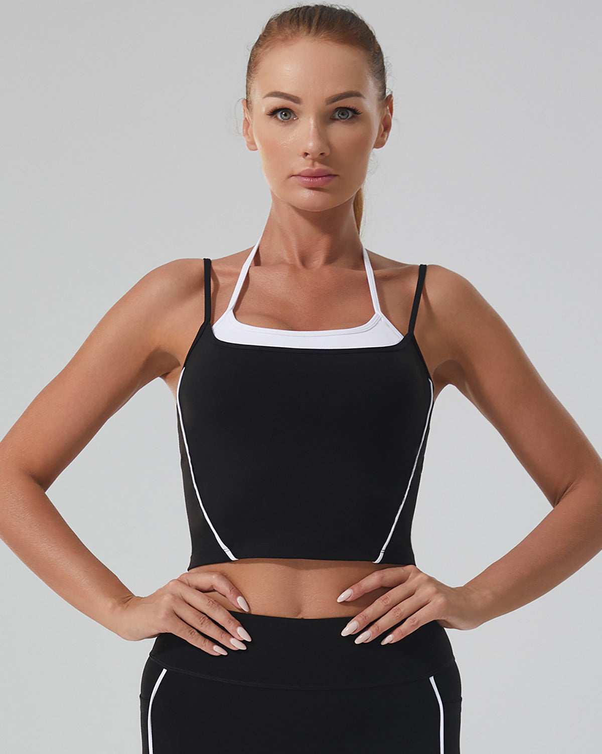 Crop Top Débardeur Noir | FLEXPEARL