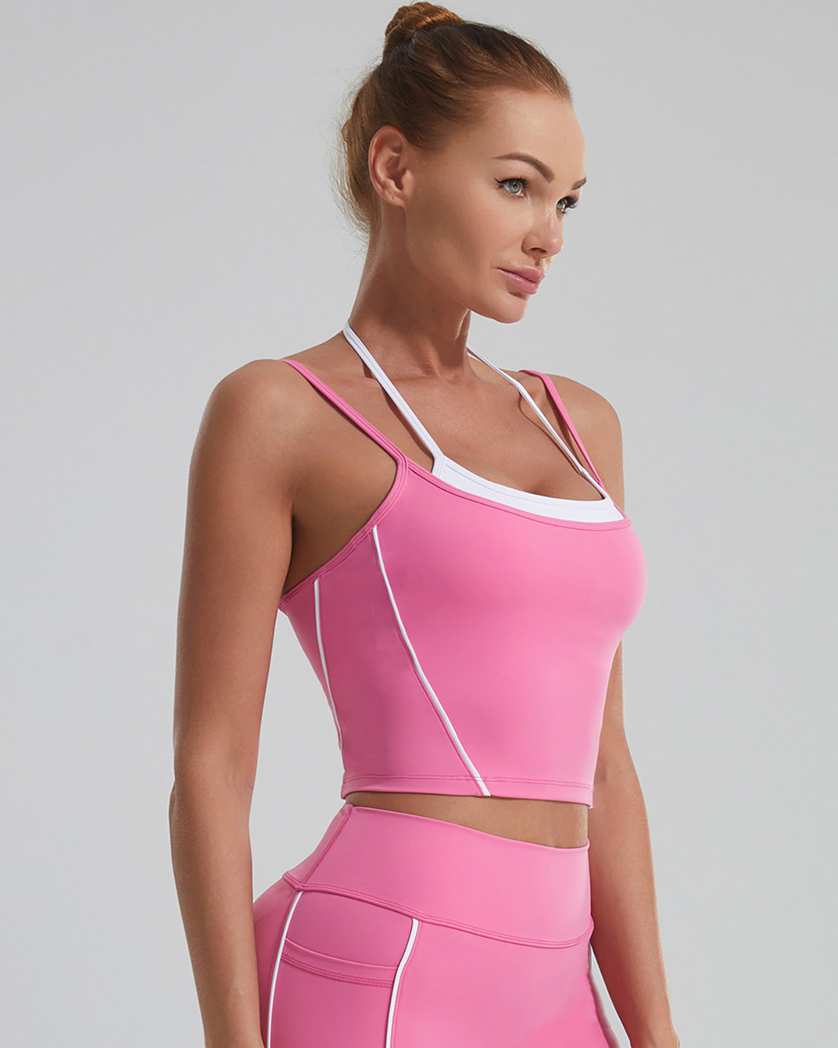 Crop Top Débardeur Rose | FLEXPEARL