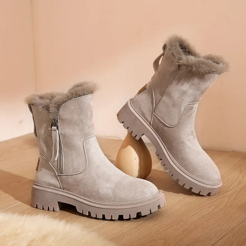 Bottes Hiver en Suède Femme Confortables et Chaudes | WARMSTEP™