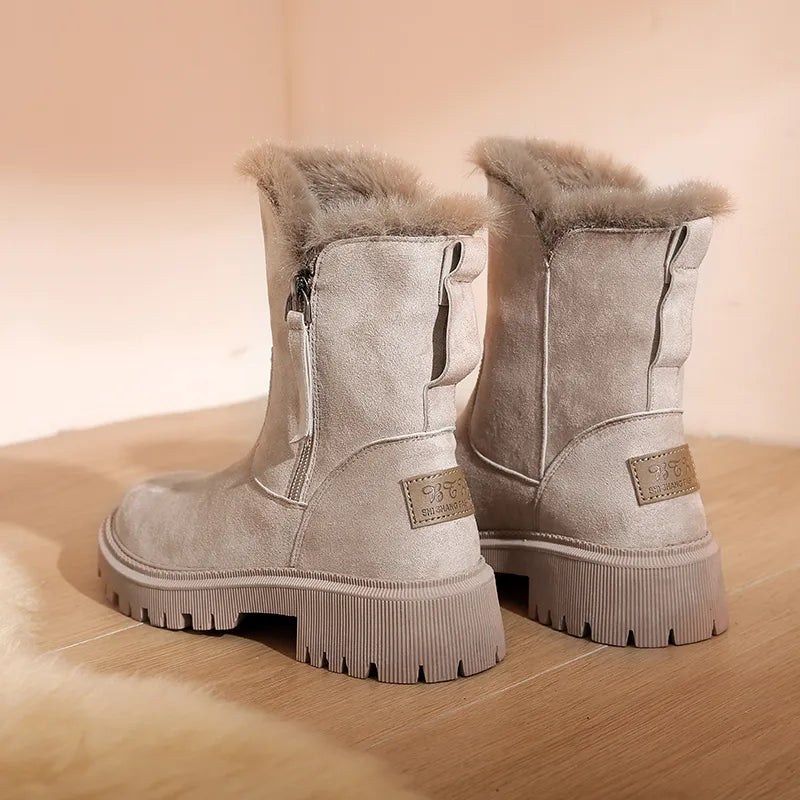 Bottes Hiver en Suède Femme Confortables et Chaudes | WARMSTEP™