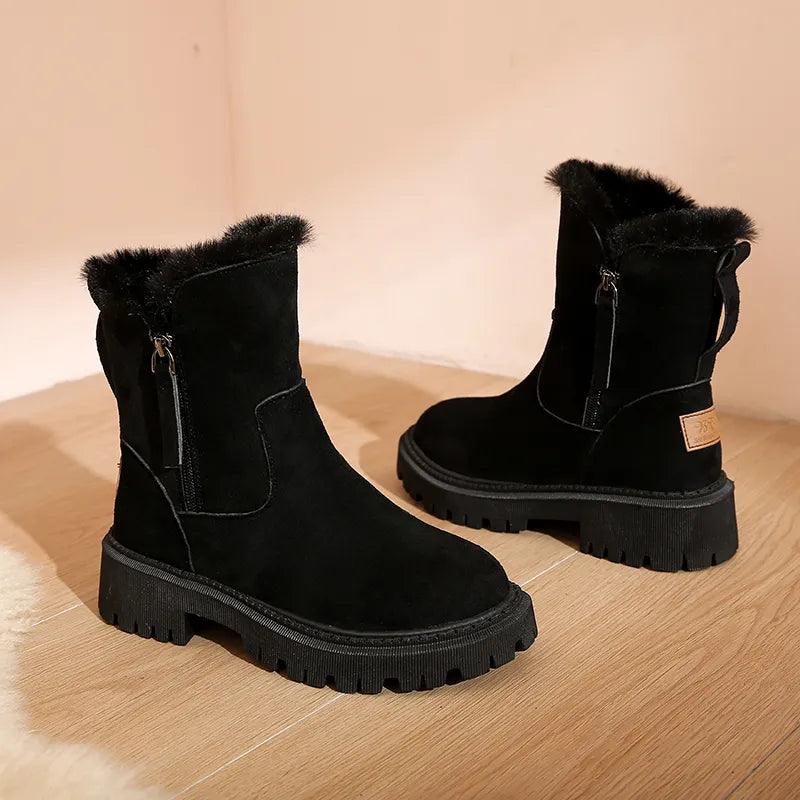 Bottes Hiver en Suède Femme Confortables et Chaudes | WARMSTEP™