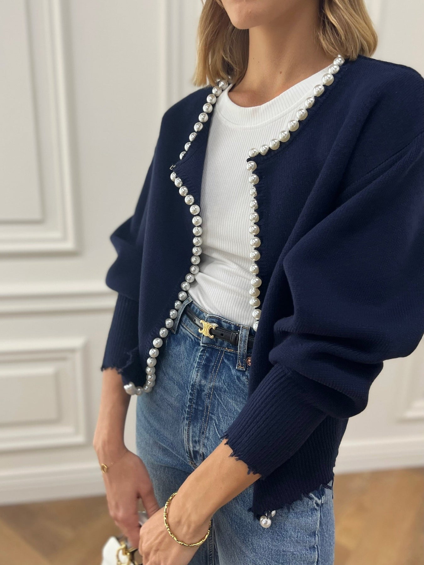 Cardigan Femme Orné de Perles | PERLEA