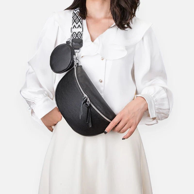 Sac Banane en Cuir à Bandoulière avec Porte-Monnaie | CAMILLA
