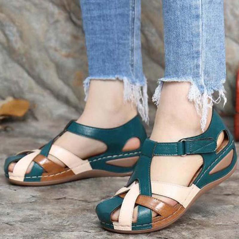 Sandales Orthopédiques Élégantes en Cuir | VINTAGESTEP™