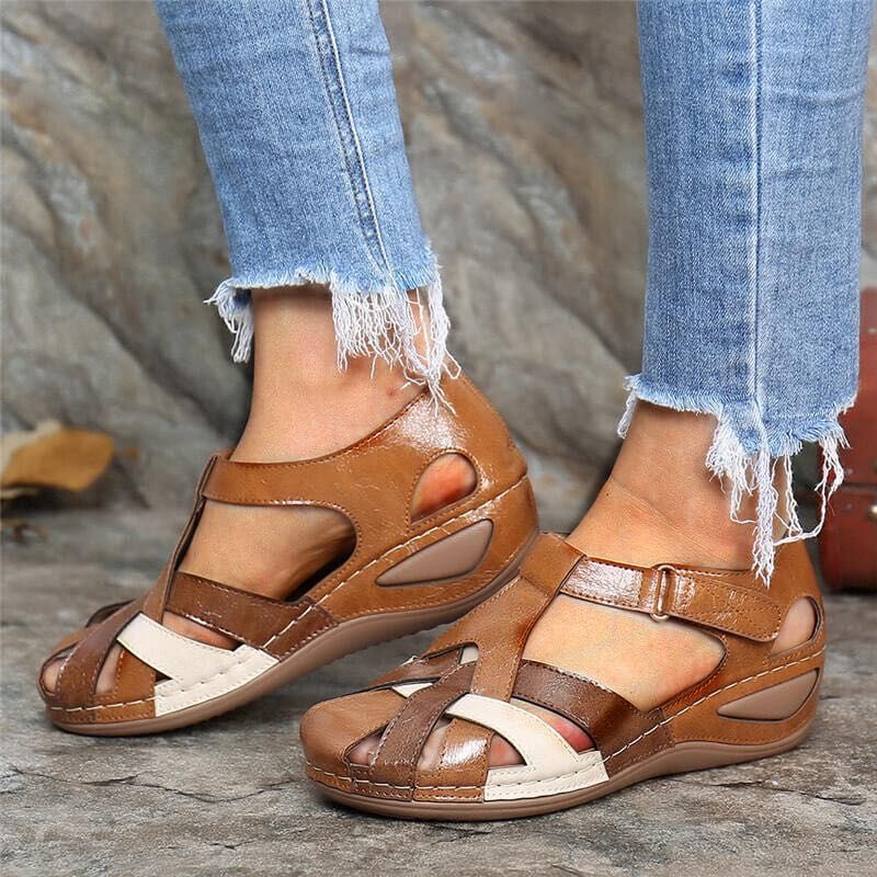 Sandales Orthopédiques Élégantes en Cuir | VINTAGESTEP™